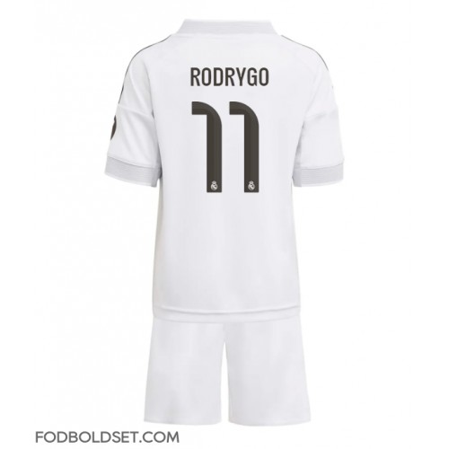Real Madrid Rodrygo Goes #11 Hjemme Trøje Børn 2025-26 Kortærmet (+ Korte bukser)